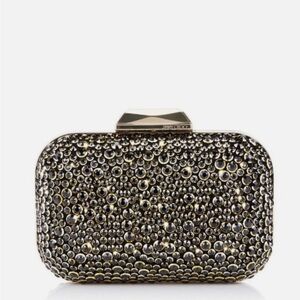 2018 Collection Jimmy Choo Black Halo Crystal Cloud Embellished Clutch 3k